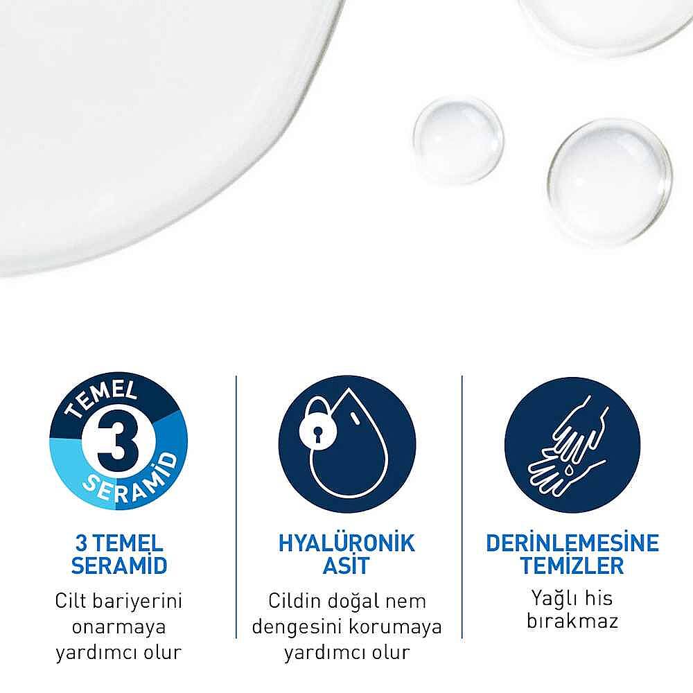 CeraVe Hyalüronik Asit İçerikli Nemlendiren Makyaj Temizleyici Misel Su 400 ml 2 Adet - 6