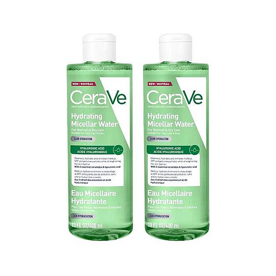 CeraVe Hyalüronik Asit İçerikli Nemlendiren Makyaj Temizleyici Misel Su 400 ml 2 Adet