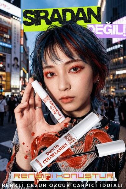 Dare To Color Lashes Renkli Maskara - 1
