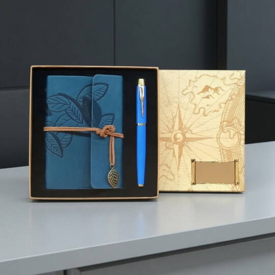 Defter Kalem Mavi Set