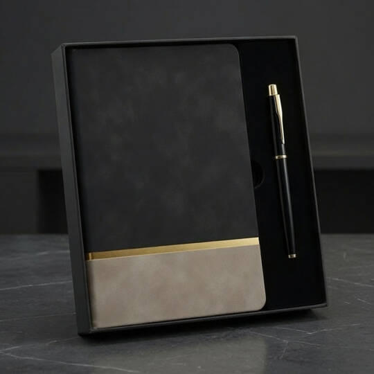 Defter Ve Kalem Kutulu Siyah Set