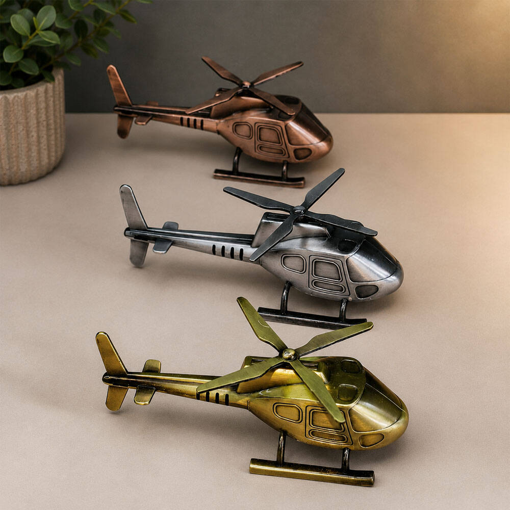 Dekoratif Metal Helikopter - 1