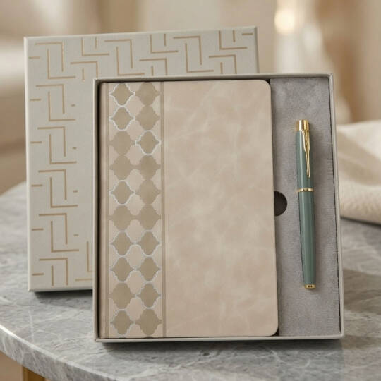 Deri Defter Ve Kalem Set
