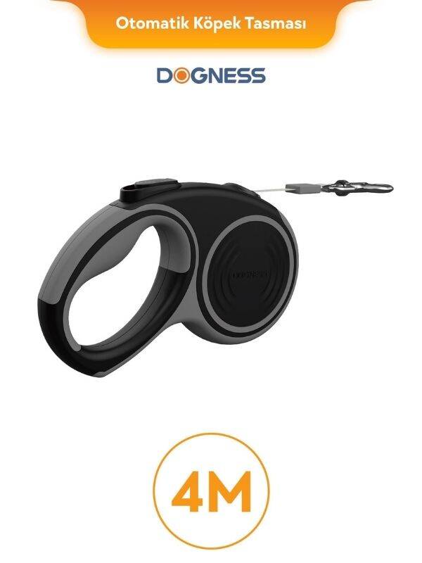 Dogness R06 Otomatik Kedi Köpek Gezdirme Tasması 4 Metre Gri (R06-4G) - 1
