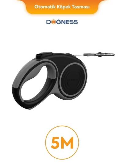 Dogness R06 Otomatik Kedi Köpek Gezdirme Tasması 5 Metre Gri (R06-5G)