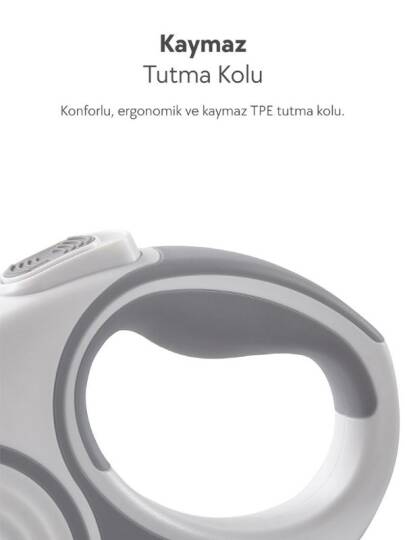 Dogness R06 Otomatik Kedi Köpek Gezdirme Tasması 5 Metre Kırmızı (R06-5R) - 4