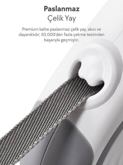 Dogness R06 Otomatik Kedi Köpek Gezdirme Tasması 5 Metre Kırmızı (R06-5R) - 3