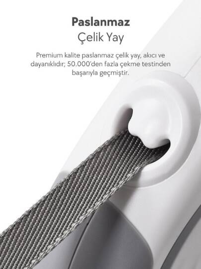Dogness R06 Otomatik Kedi Köpek Gezdirme Tasması 5.5 Metre Kırmızı (R06-5+R) - 4