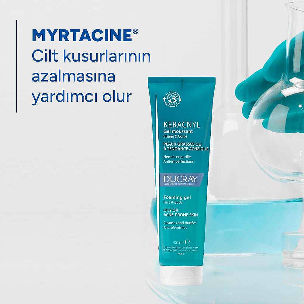 Ducray Keracnyl Gel Yağlı ve Akneli Ciltler için Temizleme Jeli 100 ml - 5