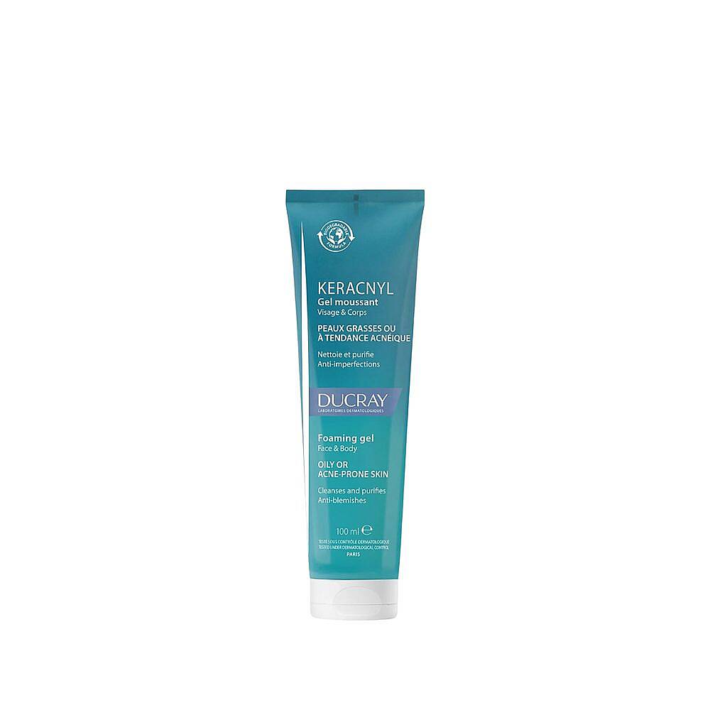 Ducray Keracnyl Gel Yağlı ve Akneli Ciltler için Temizleme Jeli 100 ml - 1