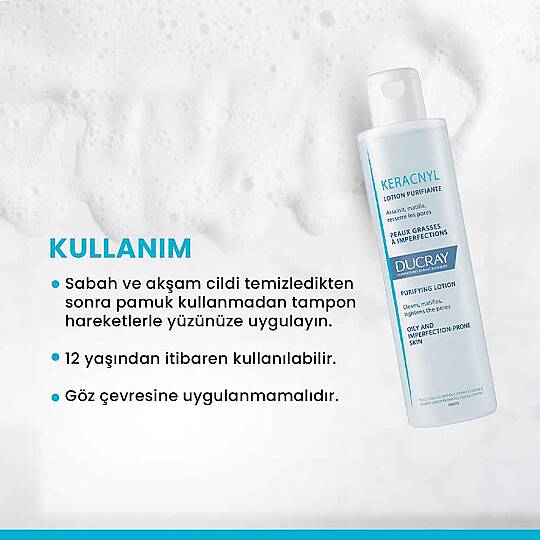 Ducray Keracnyl Gel Yağlı ve Akneli Ciltler için Temizleme Seti - 9