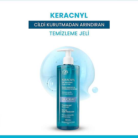 Ducray Keracnyl Gel Yağlı ve Akneli Ciltler için Temizleme Seti - 2