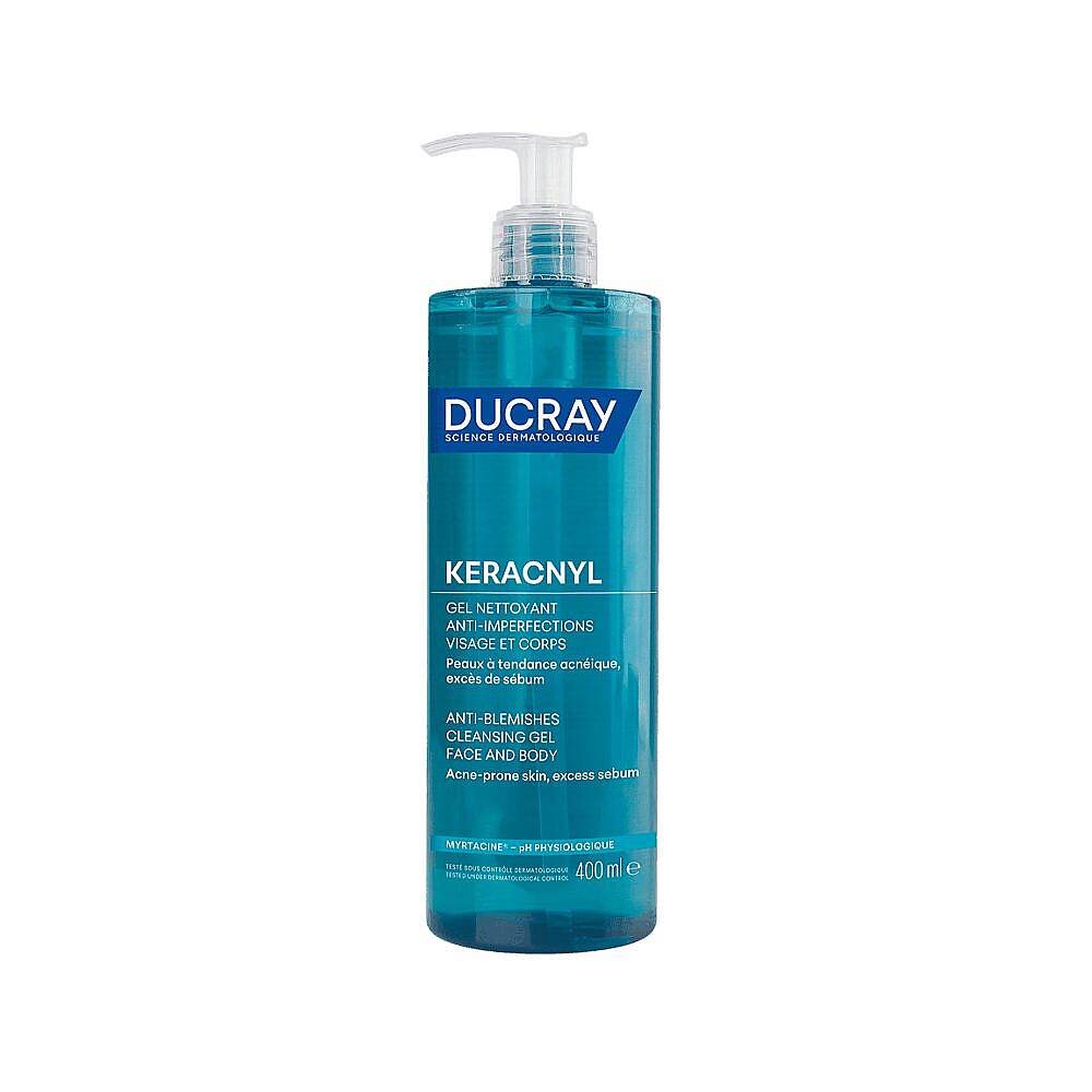 Ducray Keracnyl Gel Yağlı ve Akneye Eğilimli Ciltler İçin Temizleme Jeli 400 ml - 1