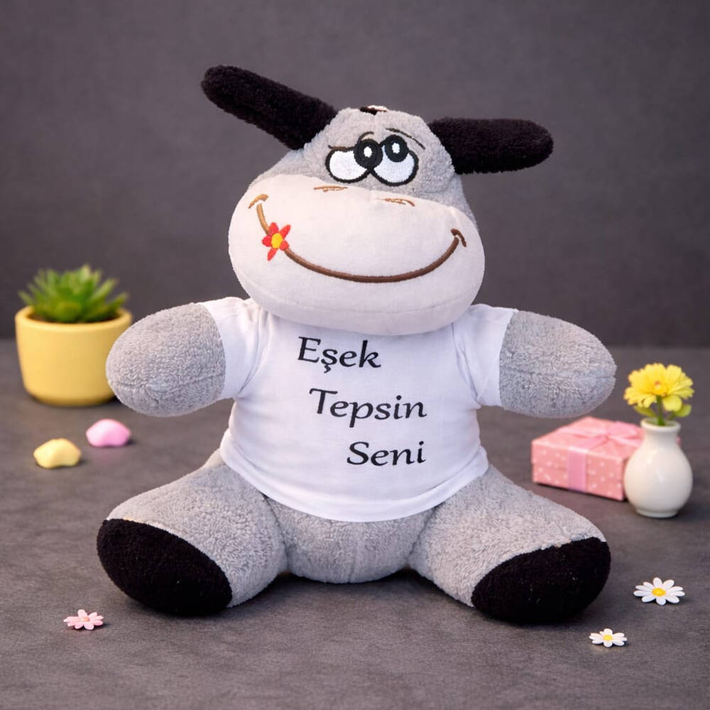 Eşek Tepsin Seni Tişörtlü Oyuncak Eşek - 1