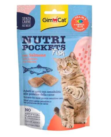 Gimcat Nutripockets Balıklı Ve Somonlu Ödül 60 Gr - 1