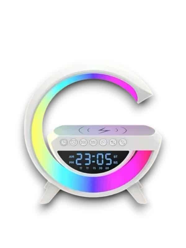 Google Dijital Kablosuz Şarj Özellikli Bluetooth Hoparlör Gece Lambası - 4