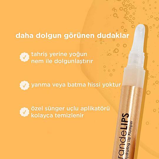 Grande Cosmetics GrandeLIPS Nemlendirici Dudak Parlatıcı Toasted Apricot - 5