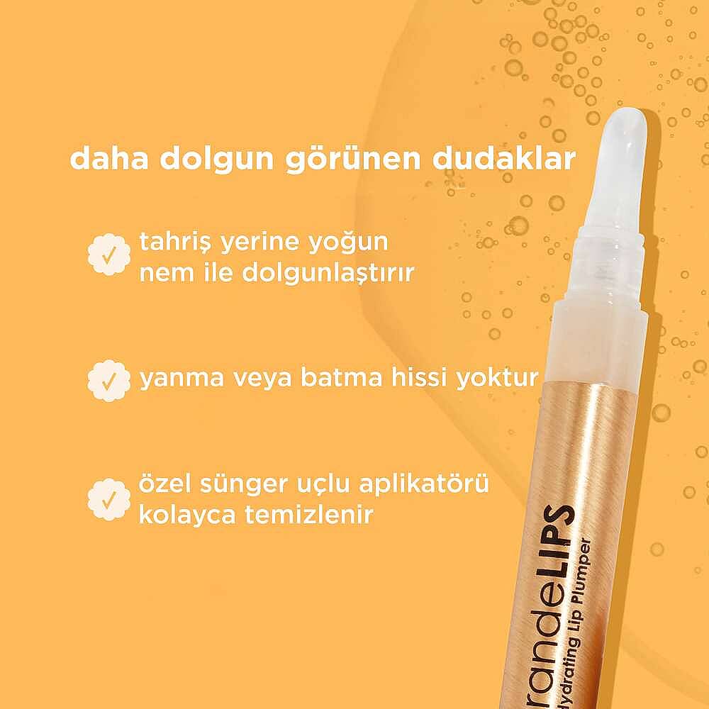 Grande Cosmetics GrandeLIPS Nemlendirici Dudak Parlatıcı Toasted Apricot - 5