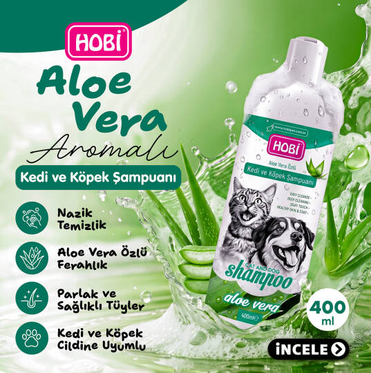 Hobi Aloe Vera Özlü Kedi ve Köpek Şampuanı 400ml