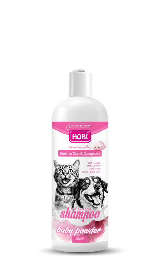 Hobi Bebek Pudrası Kokulu Kedi ve Köpek Şampuanı 250ml - 1