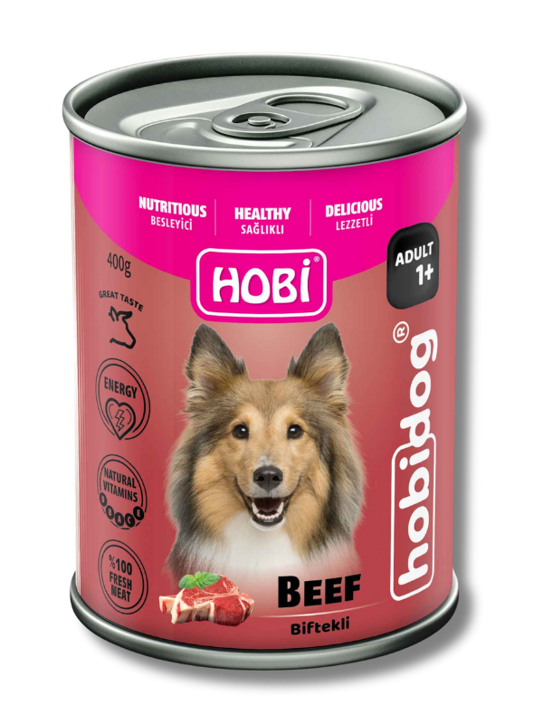 Hobi Hobidog Biftekli Yetişkin Köpek Konservesi 400 Gr - 1