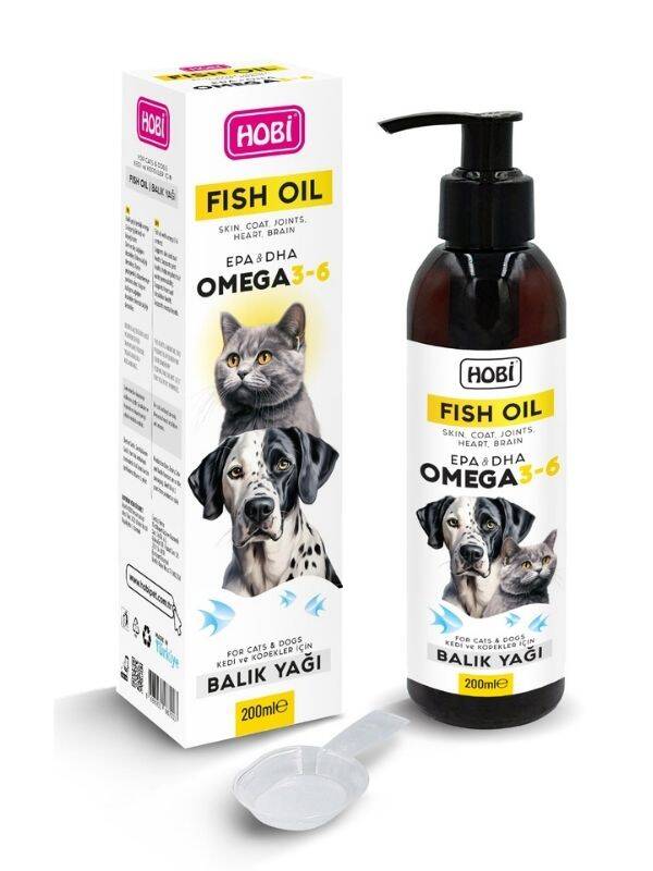 Hobi Kedi ve Köpekler İçin Balık Yağı 200ml - 1