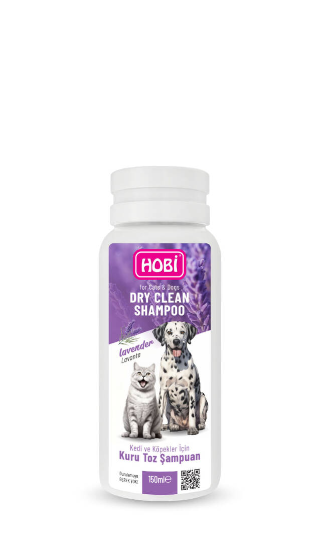 Hobi Lavanta Kokulu Kedi ve Köpekler İçin Kuru Toz Şampuan 150ml - 1