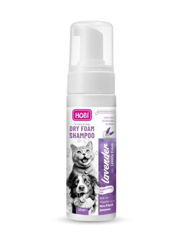 Hobi Lavanta Özlü Kedi ve Köpekler İçin Köpük Şampuan 200ml - 1