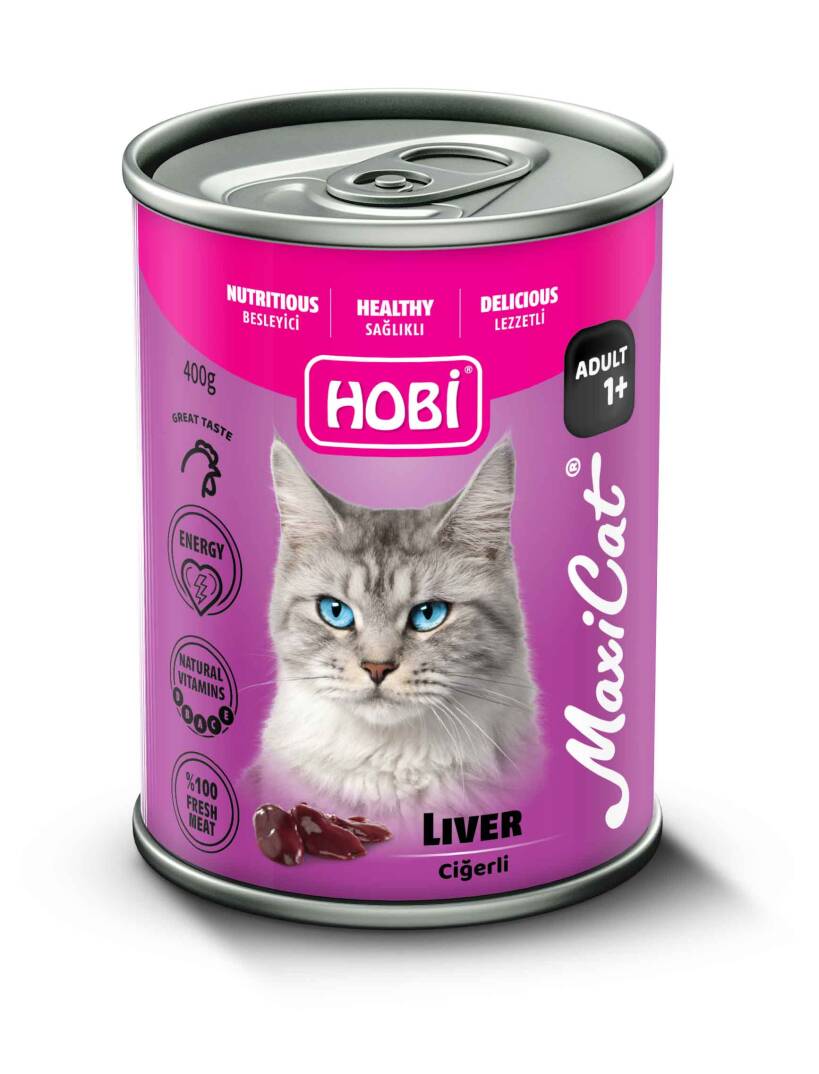 Hobi Maxicat Ciğerli Kedi Konserve 400 Gr - 1