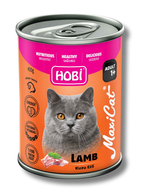 Hobi Maxicat Kuzu Etli Kedi Konserve 400 Gr - 1