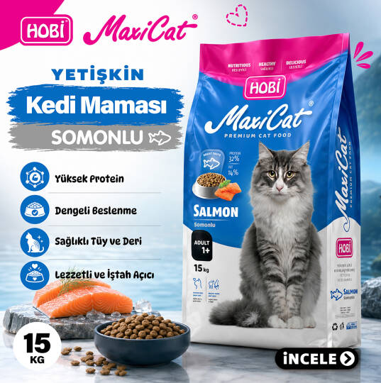 Hobi Maxicat Somonlu Yetişkin Kedi Maması 15 kg