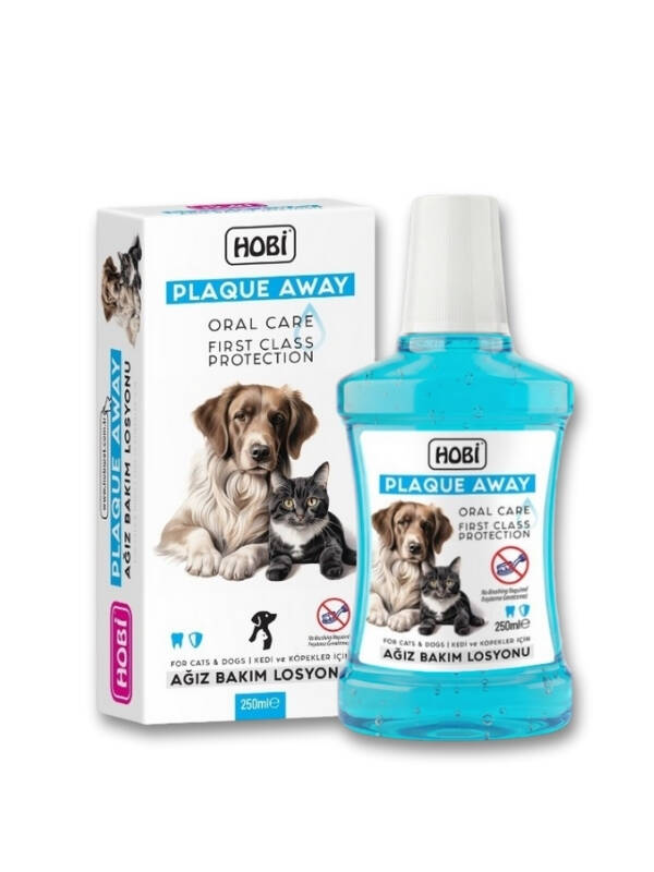 Hobi Plaque Away Kedi ve Köpekler İçin Ağız Bakım Sölüsyonu 250ml - 2