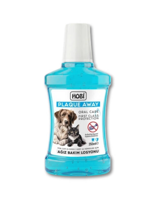 Hobi Plaque Away Kedi ve Köpekler İçin Ağız Bakım Sölüsyonu 250ml - 1
