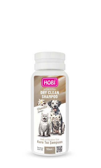 Hobi Vanilya Kokulu Kedi ve Köpekler İçin Kuru Toz Şampuan 150ml