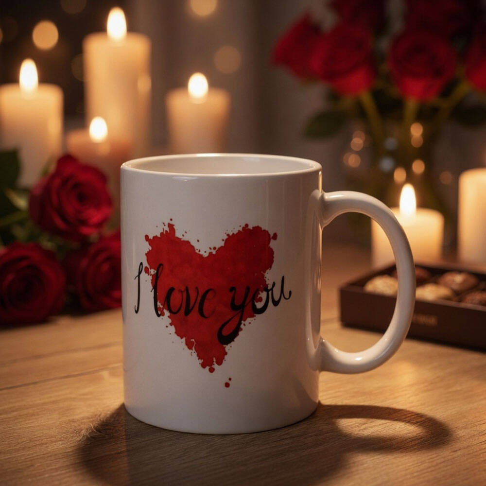 I Love You Tasarım Bardak - 1