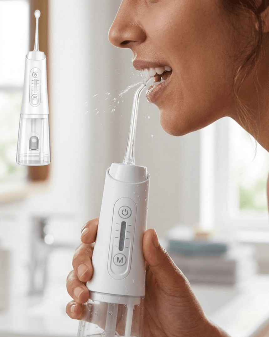 Kablosuz Ağız Duşu 320 ml Su Tanklı 4 Modlu 5 Başlıklı Temizlik Cihazı - 1