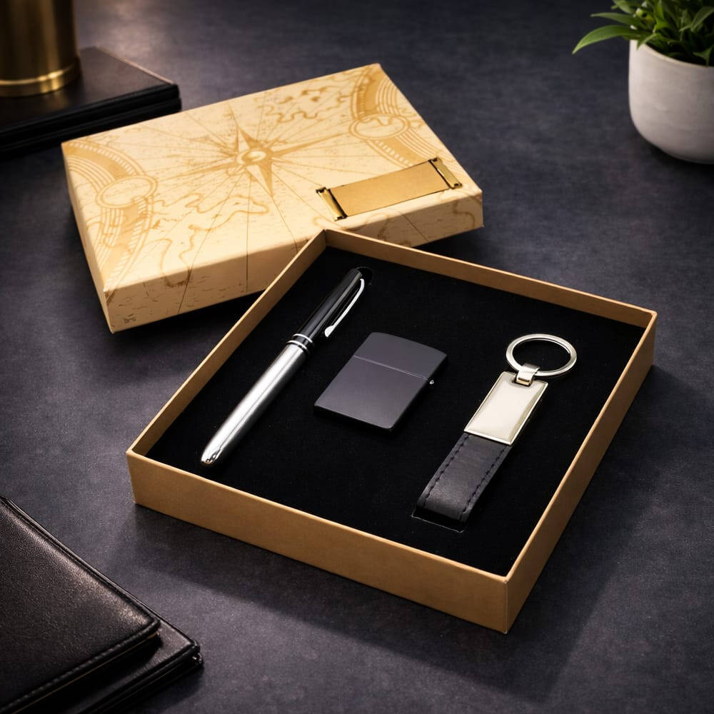 Kalem Çakmak Anahtarlık Silver Set - 1