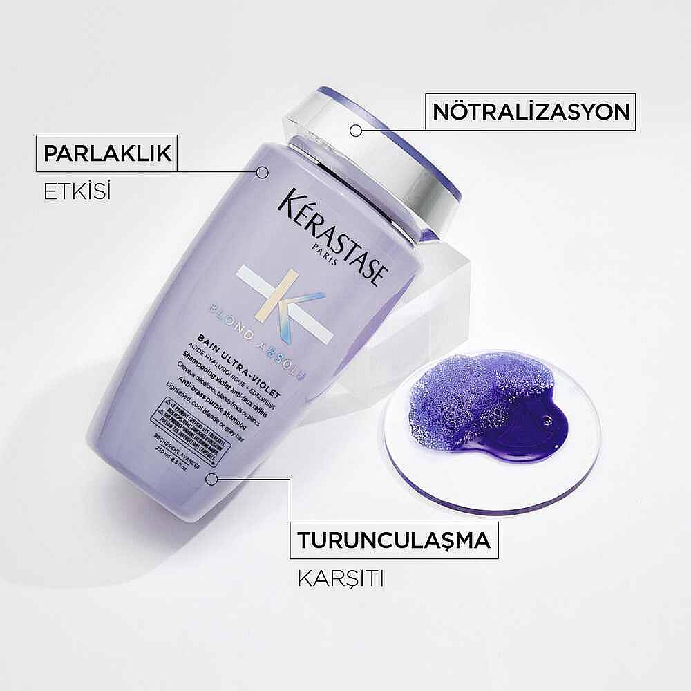 Kerastase Blond Absolu Bain Ultra-Violet İstenmeyen Turuncu Yansımaları Nötralize Eden Şampuan 250 ml - 9