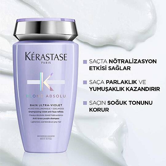 Kerastase Blond Absolu Bain Ultra-Violet İstenmeyen Turuncu Yansımaları Nötralize Eden Şampuan 250 ml - 8
