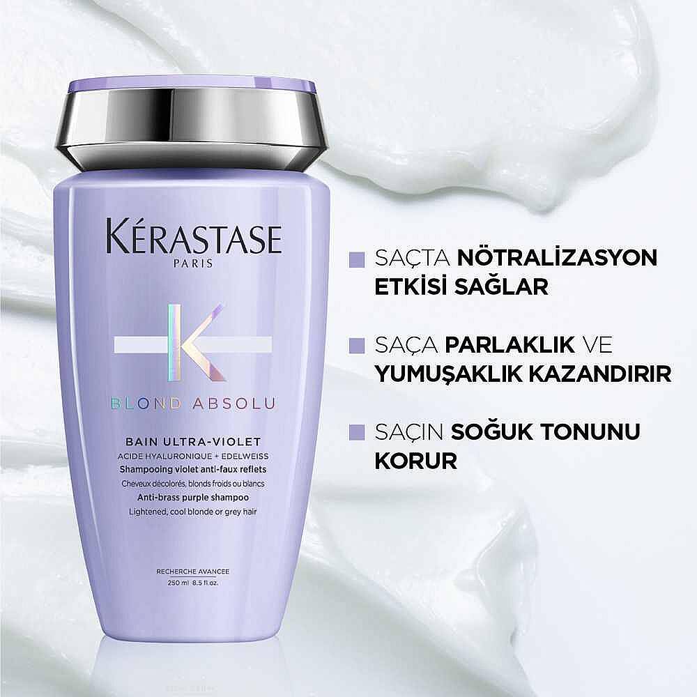 Kerastase Blond Absolu Bain Ultra-Violet İstenmeyen Turuncu Yansımaları Nötralize Eden Şampuan 250 ml - 8