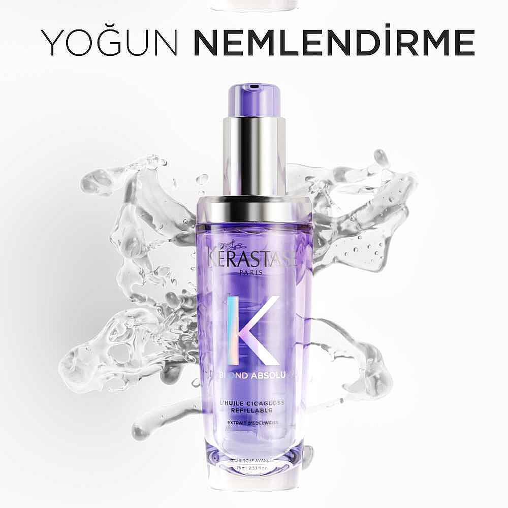 Kerastase Blond Absolu L'Huile Cicagloss Nemlendirici Saç Bakım Yağı Yedek Şişe 75 ml - 3