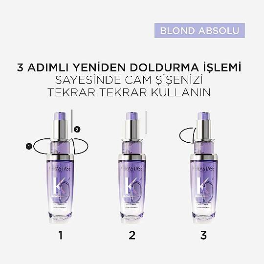 Kerastase Blond Absolu L'Huile Cicagloss Yeniden Doldurulabilir Nemlendirici Saç Bakım Yağı 75 ml - 3