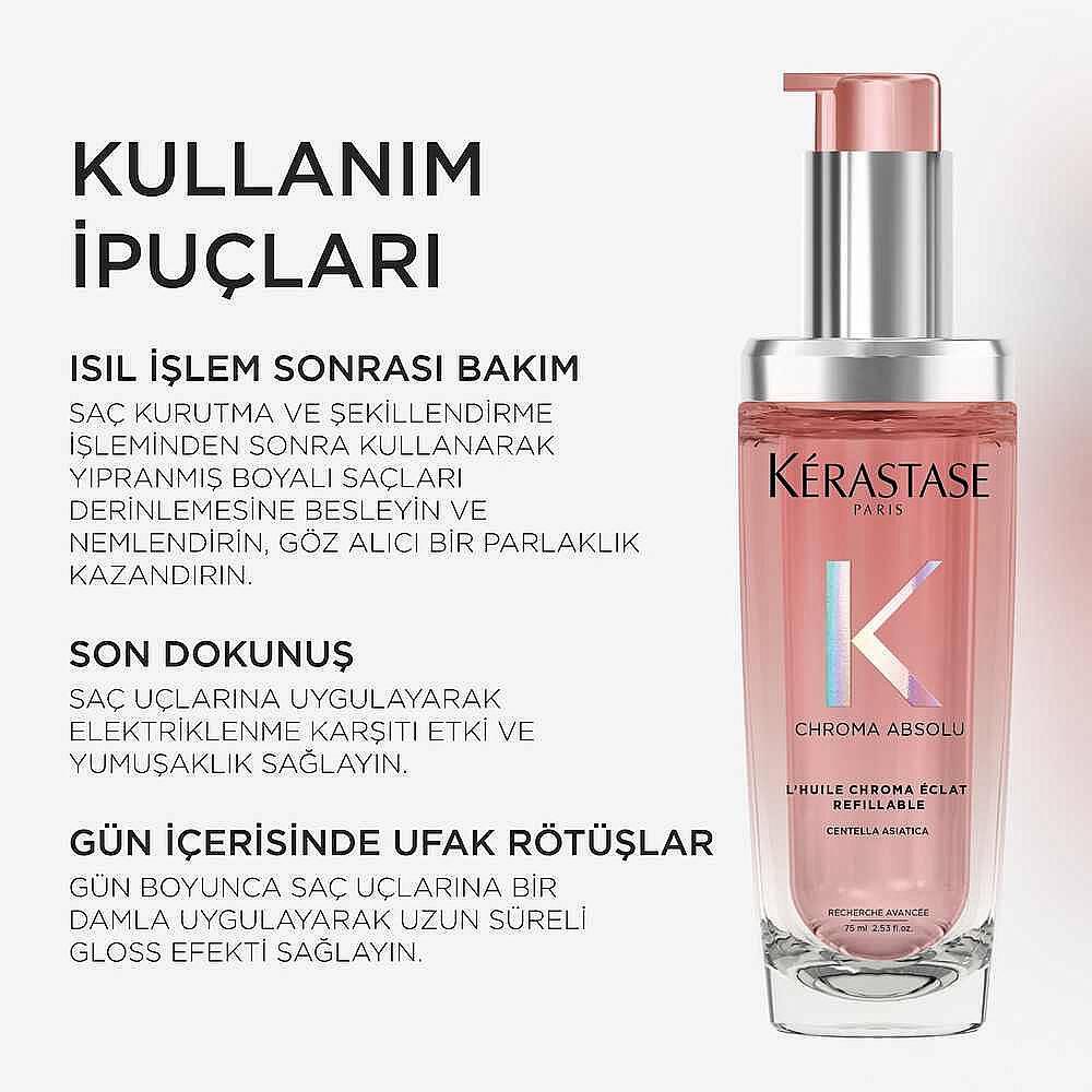 Kerastase Chroma Absolu L'Huile Chroma Eclat Saç Yağı Yedek Şişe 75 ml - 7