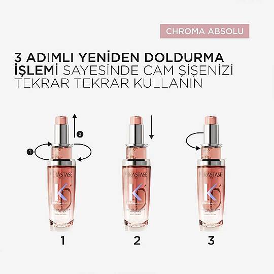 Kerastase Chroma Absolu L'Huile Chroma Eclat Saç Yağı Yeniden Doldurulabilir 75 ml - 3