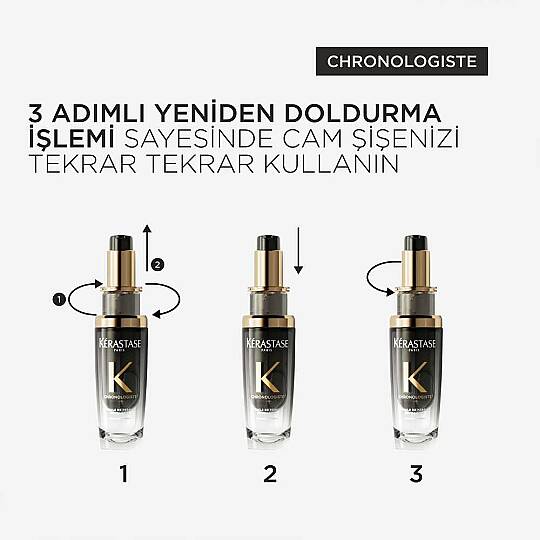 Kerastase Chronologiste L'Huile de Parfum Yeniden Doldurulabilir Saç Yağı 75 ml - 4