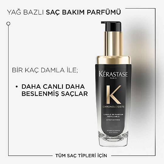 Kerastase Chronologiste L'Huile de Parfum Yeniden Doldurulabilir Saç Yağı 75 ml - 3