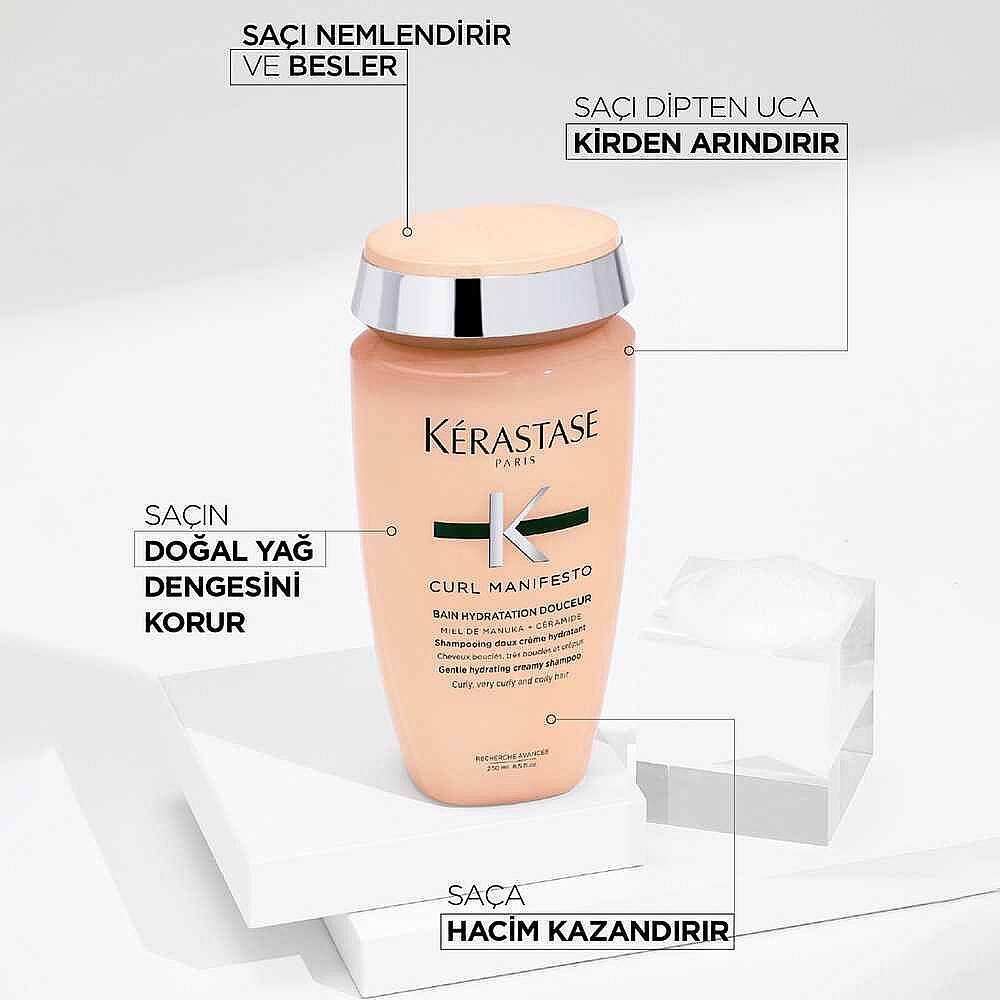 Kerastase Curl Manifesto Bain Hydratation Douceur Kıvırcık Saçlar için Besleyici Şampuan 250 ml - 4