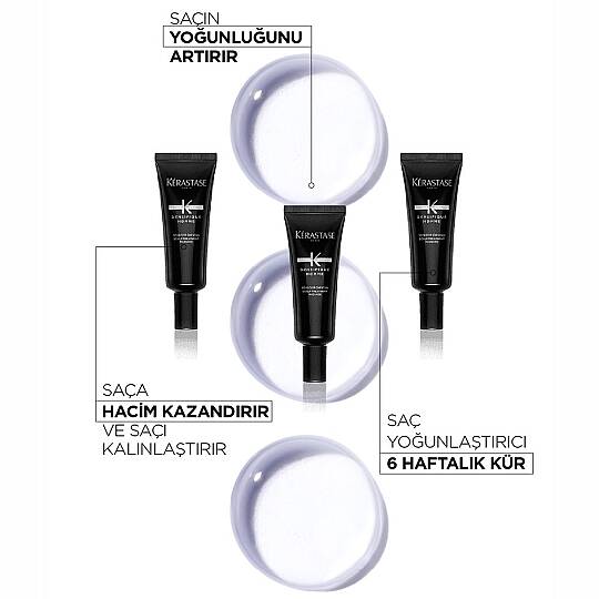 Kerastase Densifique Homme Yoğunlaştırıcı Bakım Kürü 30x6 ml + Bain Densite Homme Şampuan 250 ml - 3