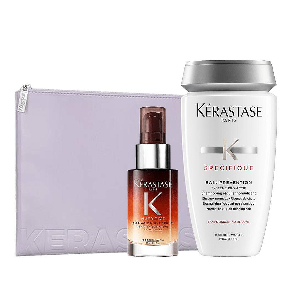 Kerastase Dökülme Karşıtı Bakım Seti ve Purple Flat Pouch - 1