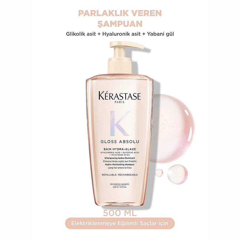 Kerastase Elektriklenmeye Eğilimli Saçlar İçin Parlaklık Veren Yeniden Doldurulabilir Şampuan Kiti - 3